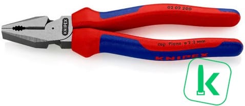 KNIPEX (02 02 200) Kracht Combinatietang Gepolijst / Comfort 200 mm