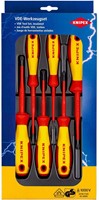 KNIPEX (00 20 12 V04) Schroevendraaierset Sleuf / Kruiskop 6-delig VDE -2