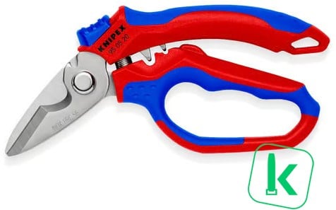 KNIPEX (95 05 20SB) Kabelschaar Gebogen / Gehoekt Voor Elektriciens 160 mm