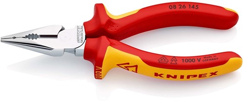 KNIPEX (08 26 145) Spitse Combi Tang Grijptang / Zijsnijtang VDE 145 mm -2