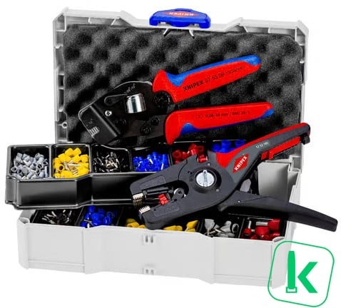 KNIPEX (97 90 15) Krimp Assortimentsdoos Voor Adereindhulzen Incl, Krimptangen (Box 13-delig)