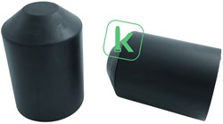 Krimpkous Eindkap Einddop met Lijm 97-40 mm Zwart UV bestendig 