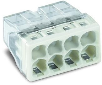 WAGO (2273-208) Lasklem 8-voudig Max. 2,5mm2, Transparant (Doos 50 stuks)-2