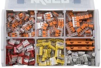 WAGO Verbindingsklemmenset 887-957 | 186-delig, met verschillende verbindingsklemmen met hendels en bevestigingsadapter uit de serie 221 voor alle soorten ladders, in praktische L-Boxx Mini
