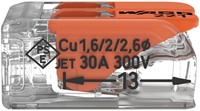 WAGO (221-612) Lasklem / verbindingsklem 2-voudig Max. 6mm2 met hendels, Transparant
