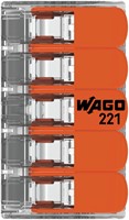 WAGO (221-615) Lasklem / verbindingsklem 5-voudig Max. 6mm2 met hendels, Transparant