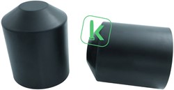 Krimpkous Eindkap Einddop met Lijm 120-57 mm Zwart UV bestendig 
