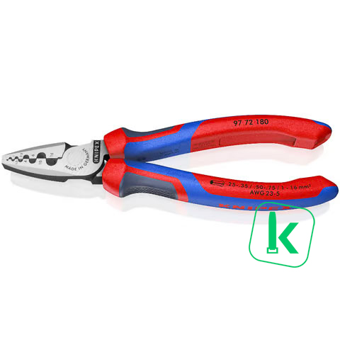 KNIPEX Krimptang / Adereindhulstang Voor Adereindhulzen 0,25 - 16,0 mm2