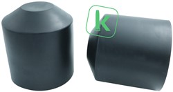 Krimpkous Eindkap Einddop met Lijm 140-63 mm Zwart UV bestendig 