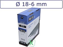 Krimpkous 18-6 mm Transparant  Dunwandig krimpverhouding 3:1 (Box 5 meter)