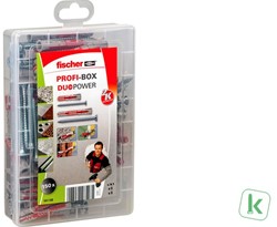 Fischer (541109) Profi-Box DuoPower pluggen kort en lang met schroeven (Set 150 stuks)