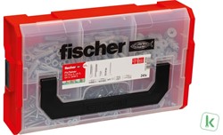 Fischer (567905) FixTainer - plug SX Plus, universeelplug UX 6 en 8 S met schroeven (Set 241 stuks)