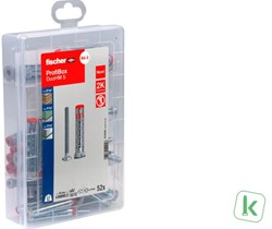 Fischer (572926) Profi-Box met hollewandplug DuoHM en PZ bolkopschroeven (Set 52 stuks)