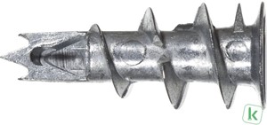 Fischer 542458, 100 GK-pluggen, speciaal voor gipsplaat, inclusief montagetoebehoren, grijs, 100 stuks Fischer 542458, 100 GK-pluggen, speciaal voor gipsplaat, inclusief montagetoebehoren, grijs, 100 stuks
