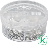 KNIPEX (97 99 910) Assortimentsbox / Doos Adereindhulzen 0,5 - 2,5 mm2 Ongeïsoleerd (1900 stuks)