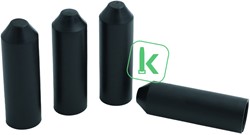 Krimpkous Eindkap Einddop met Lijm 16-8.5 mm Zwart UV bestendig 