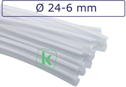 Krimpkous met Lijm 24-6 mm Transparant Dunwandig krimpverhouding 4:1 (Stuk 1 meter)