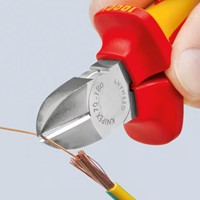 KNIPEX (70 06 180) Zijsnijtang / Kniptang Comfort Verchroomd 180 mm VDE -3