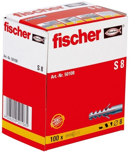 Fischer (50108) S 8 Plug 8 x 40 (Doos 100 stuks)-3
