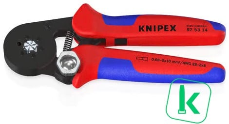 KNIPEX (97 53 14SB) Zelfstellende Krimptang Voor Adereindhulzen  0,08 - 16 mm Met Zij-invoering