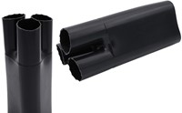 Krimpkous Spruitstuk / Verdeelstuk 3-aderig met lijm 48-22 / 18-7 mm Zwart UV-bestendig-2