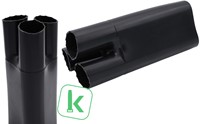 Krimpkous Spruitstuk / Verdeelstuk 3-aderig met lijm 48-22 / 18-7 mm Zwart UV-bestendig