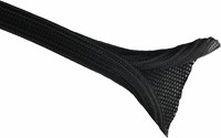 Zelfsluitende Vlechtkous Polyester 25-27 mm Zwart UV bestendig (Rol 50 meter)-1