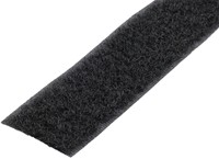 Klittenband Enkelzijdig Lusdeel met lijmlaag 16 mm Zwart UV bestendig (Rol 25 meter)-3