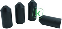 Krimpkous Eindkap Einddop met Lijm 40-18 mm Zwart UV bestendig 