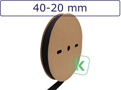 Krimpkous Gevlochten / Beschermkous 40-20 mm Krimpverhouding 2:1  Zwart UV bestendig (Rol 50 meter)