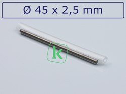 Krimpbare glasvezel lasbeschermer met lijm 45 x 2,5 mm transparant (Zak 100 stuks)