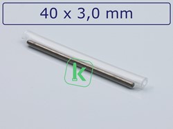 Krimpbare glasvezel lasbeschermer met lijm 40 x 3,0 mm transparant (Zak 50 stuks)
