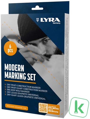 LYRA Markeerset met Stiften en Potloden incl. Etui (4494001) (Set 6-Delig)-2