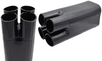 Krimpkous Spruitstuk / Verdeelstuk 4-aderig met lijm 82-46 / 30-13 mm Zwart UV-bestendig -2