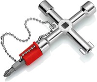 KNIPEX (00 11 03) Kruisdopsleutel / Schakelkastsleutel Groot  5/6/8/9 mm lengte 76 mm incl. Bit en Adapter -3