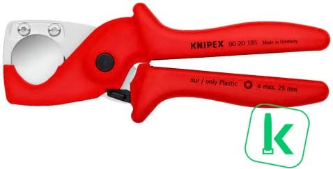 KNIPEX (90 20 185) PlastiCut Buiskniptang / Buisschaar / Pijpsnijder Voor Slang en Buizen tot 25 mm