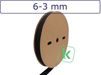 Krimpkous Gevlochten / Beschermkous 6-3 mm Krimpverhouding 2:1  Zwart UV bestendig (Rol 100 meter)