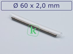 Krimpbare glasvezel lasbeschermer met lijm 60 x 2,0 mm transparant (Zak 100 stuks)