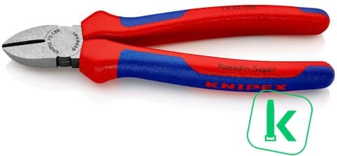 KNIPEX (70 02 180) Zijsnijtang / Kniptang Comfort Gepolijst 180mm 