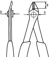 Zijsnijtang INOX 54 HRC 140 mm