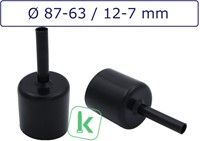 Krimpkous kabeldoorvoer / Anode Cap met lijm 87-63 / 12-7 mm Zwart UV-bestendig 