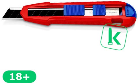 KNIPEX (90 10 165BK) Universeel Mes  CutiX Met Instelbare Stabilisatierail 165 mm
