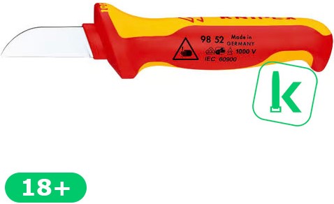 KNIPEX (98 52) Kabelmes Recht  190 mm VDE