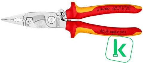 KNIPEX (13 96 200) Elektro Installatietang Multifunctionele 6-in-1 combinatietang 200mm VDE
