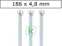 Thomas & Betts - TY525MR – Ty-Rap® 186 x 4,8 mm Wit Naturel (Zak 100 stuks)