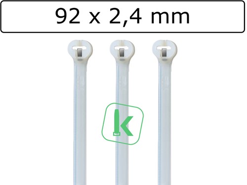 Thomas & Betts - TY23M – Ty-Rap® 92 x 2,4 mm Wit Naturel (Zak 1.000 stuks)