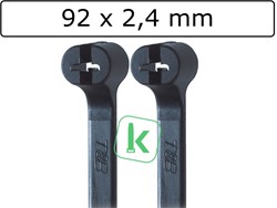 Thomas & Betts - TYB23MX  Ty-Rap 92 x 2,4 mm Zwart UV bestendig (Werkbankbox 1.000 stuks)