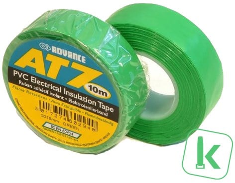 Advance AT7 PVC tape - 15 mm breed Groen (Rol 10 meter)