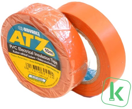 Advance AT7 PVC tape - 15 mm breed Oranje (Rol 10 meter)