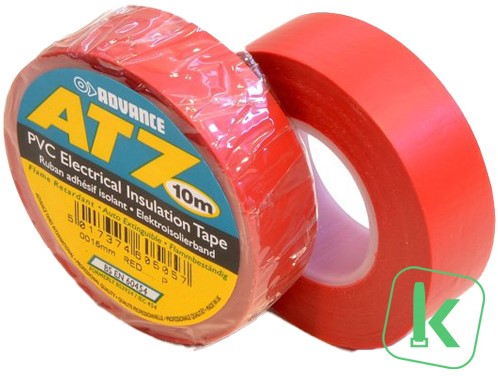 Advance AT7 PVC tape - 15 mm breed Rood (Rol 10 meter)